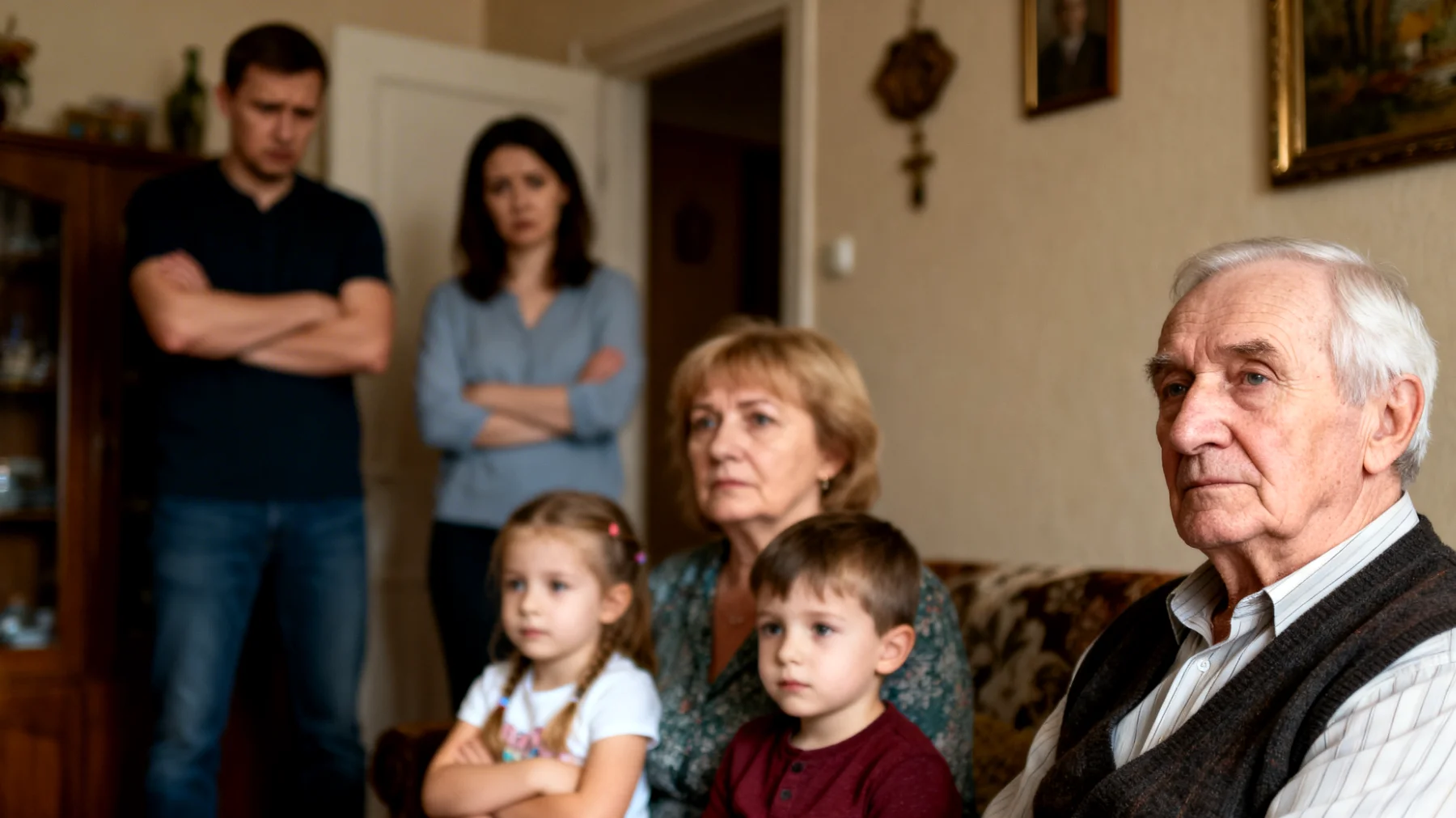 Dziadkowie stosują tradycyjne metody wychowawcze i mają inne wartości niż współczesne podejście rodziców, co prowadzi do napięć podczas opieki nad wnukami i podważa autorytet rodziców"